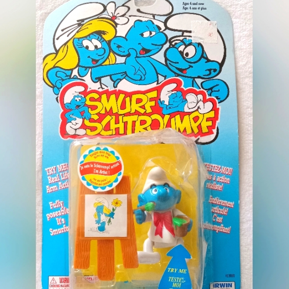 Artist Smurf posable toy